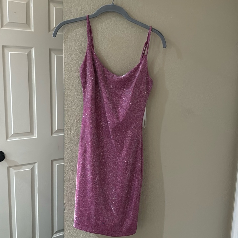 sparkly pink mini dress size 1/2